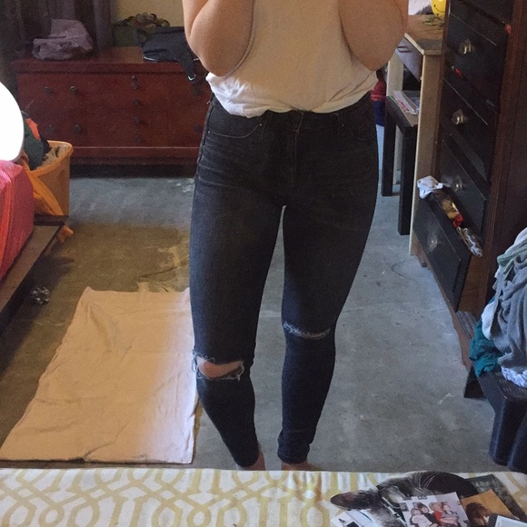 Gray/black distressed jeans! Brand new - Picture 4 of 6